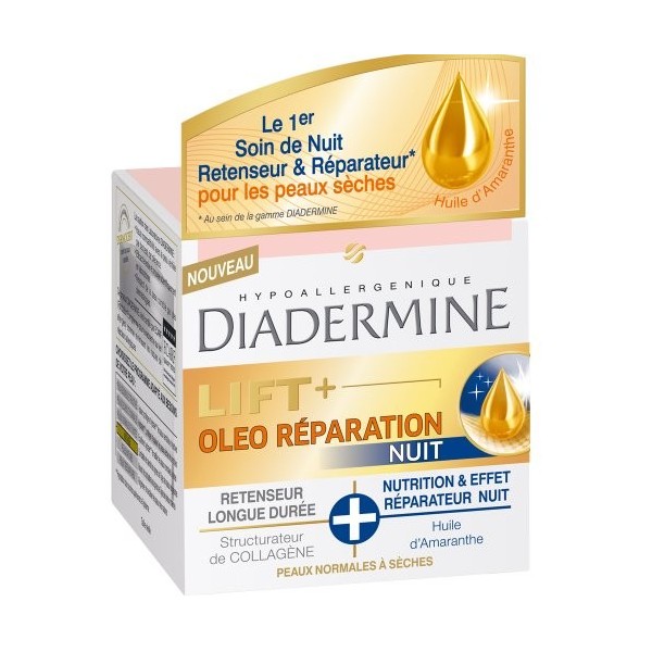 Diadermine - Soins pour la Peau - Lift + Oléo Réparation Nuit