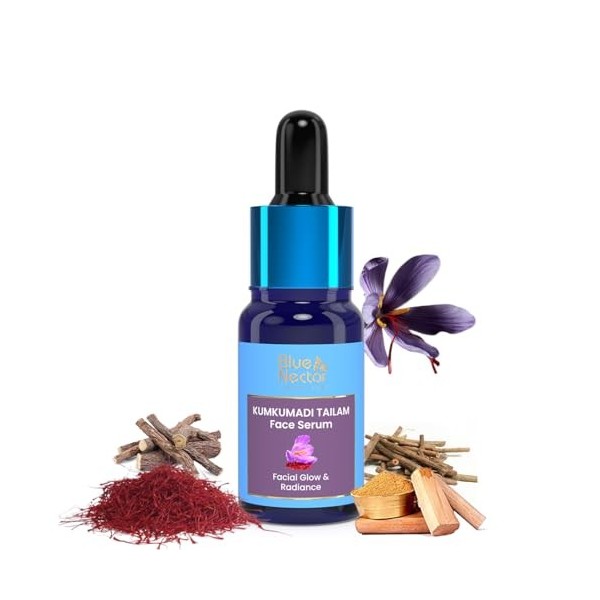 Blue Nectar Kumkumadi Ayurvedic Radiance Glow Night Serum - 10Ml