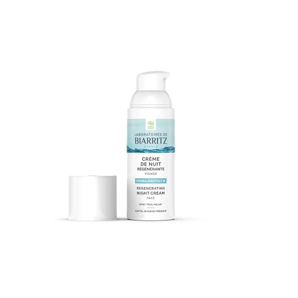 Laboratoire de Biarritz - Crème de Nuit Régénérante pour le Visage Certifié Bio - 50 ml