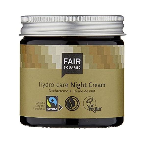 FAIR SQUARED Crème de nuit Soin du visage à largan pour la nuit - 50 ml Crème pour le visage - Cosmétique naturelle certifié