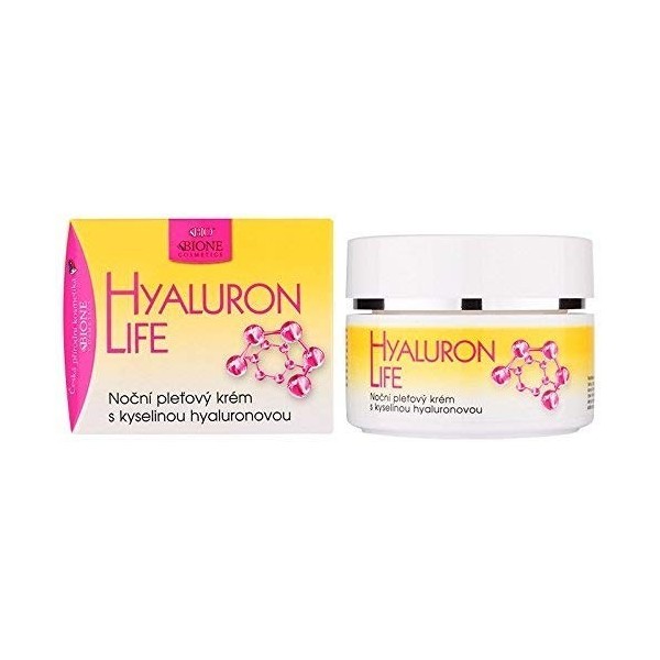 BIO HYALURON LIFE Night Face Cream with Hyaluronic Acid/Crème de visage BIO HYALURON vie nuit à l’acide hyaluronique 50ml fab