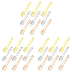 27 Pièces Cuillère Argent de Mélange Cosmétique Portable Soins Dor Beauté Scoop Visage Métal Peau Échantillonnage Maquillage