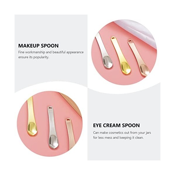 27 Pièces Cuillère Argent de Mélange Cosmétique Portable Soins Dor Beauté Scoop Visage Métal Peau Échantillonnage Maquillage