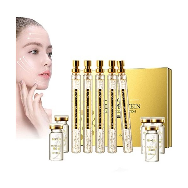 Bonseor InstaLift Korean Protein Thread Lifting Set, Soluble Protein Thread and Nano Gold Essence Combination, Reduce Fine Li