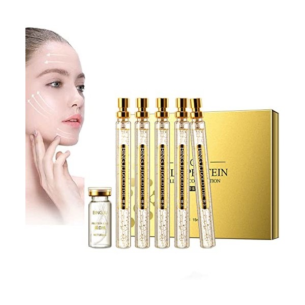 Bonseor InstaLift Korean Protein Thread Lifting Set, Soluble Protein Thread and Nano Gold Essence Combination, Reduce Fine Li