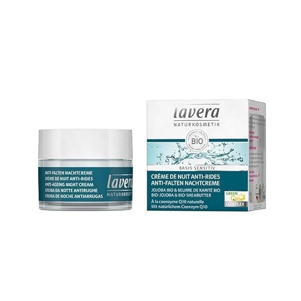 LAVERA - Crème De Nuit Anti-Rides À La Coenzyme Q10 50Ml - Lot De 2