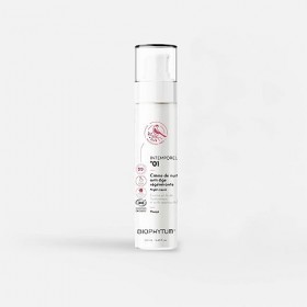 Crème Hydratante Visage- Acide Hyaluronique- Crème Visage de nuit BIO anti-âge- Certifiée COSMEBIO- 99% Naturel- Végan 100% f