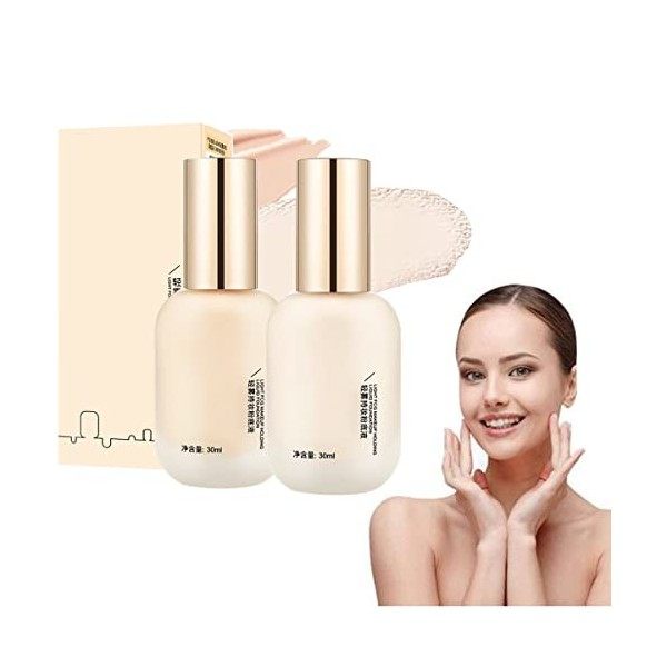 ADMD Foundation Creamy Liquid Foundation,Hydrating Waterproof And Light Long-Lasting Foundation, 30ml ADMD Light Fog Makeup H