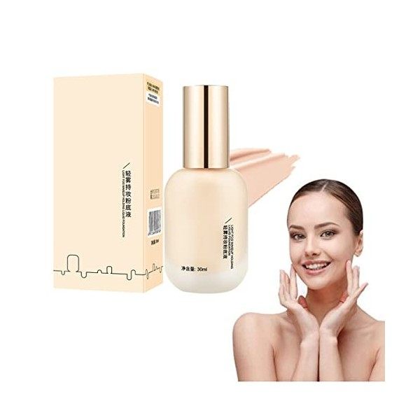 ADMD Foundation Creamy Liquid Foundation,Hydrating Waterproof And Light Long-Lasting Foundation, 30ml ADMD Light Fog Makeup H