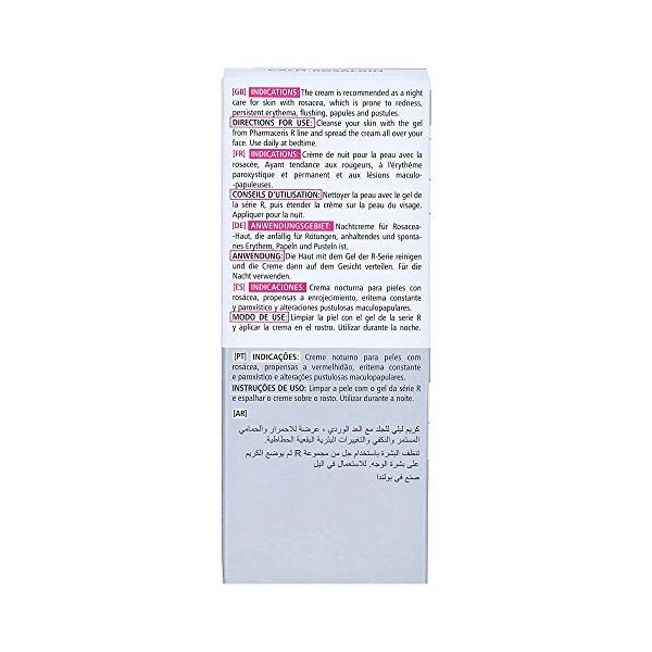 PHARMACERIS R - CALME-ROSALGIN rougeur Réduction crème de nuit 30 ml 