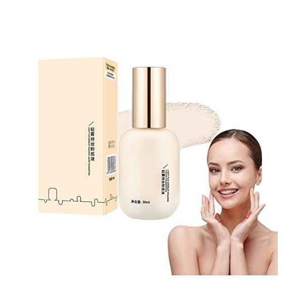 ADMD Foundation Creamy Liquid Foundation,Hydrating Waterproof And Light Long-Lasting Foundation, 30ml ADMD Light Fog Makeup H