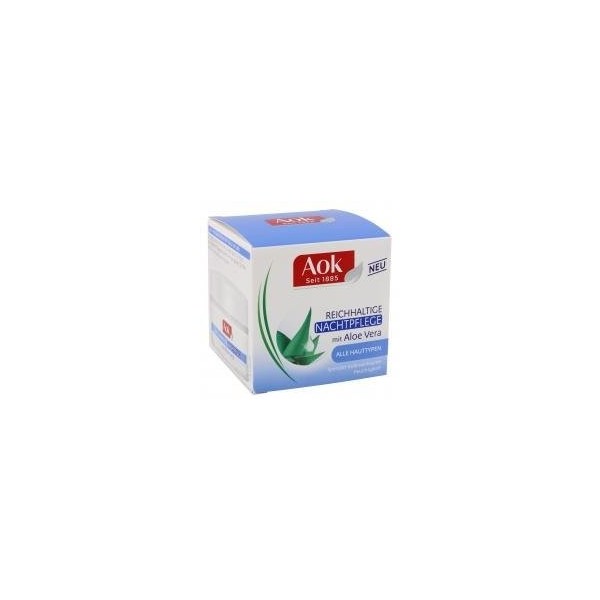 Aok Lot de 3 soins de nuit riches à l’Aloe Vera - régénération nocturne, 3 x 50 ml