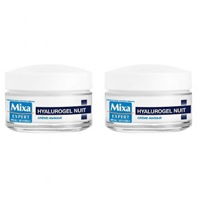 Mixa Expert Peau Sensible - Hyalurogel Nuit - Crème-Masque Hydratante - Sommeil Réparateur - 50 ml