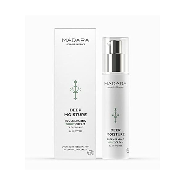 MÁDARA Organic Skincare | Crème de Nuit Régénérante Hydratation Profonde - 50 ml, Texture riche, Pénètre facilement, Aux Anti