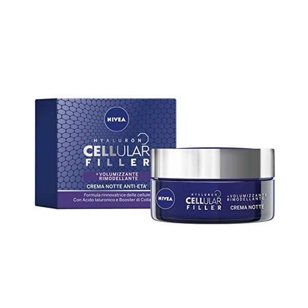Nivea Hyaluron Cellular Filler Volumisant Remodelant Crème Nuit Visage Anti-Eté, 50 ml