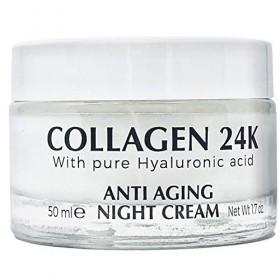 DELFANTI MILANO - COLLAGEN 24K, Crème Visage Nuit Anti-Âge, Crème Nuit Anti-Âge, Fabriqué en Italie 50 ml