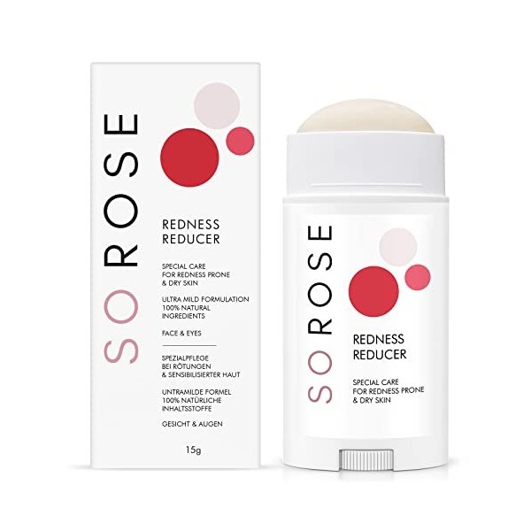 SOROSE Stick Redness Reducer - Bâton de soin SOS pour réduire les rougeurs et les irritations cutanées dues à la sécheresse -