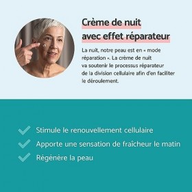 Remescar Crème de Nuit Régénérante 50ml - Nourrit la Peau pour un Aspect Lumineux et Frais - Répare et Hydrate - Améliore la 