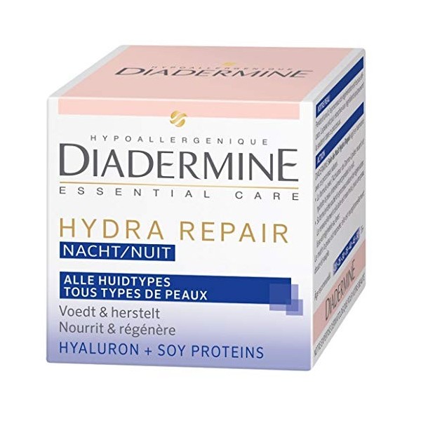 Diadermine Hydra Repair Lot de 3 crèmes de nuit pour le visage 50 ml