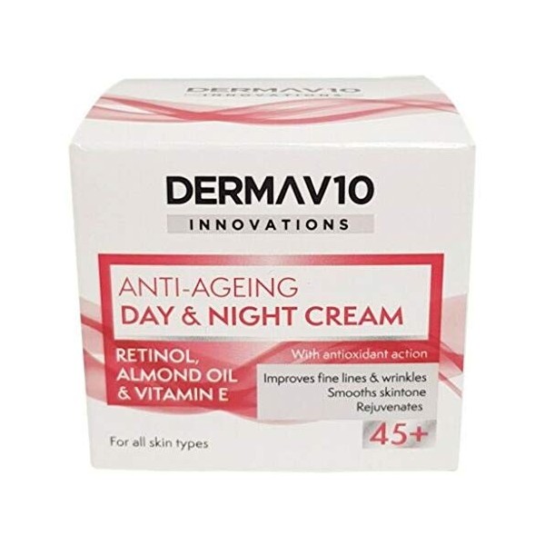 DermaV10 Innovation Anti-Ageing Day and Night Cream with Retinol for 45+, 50ml