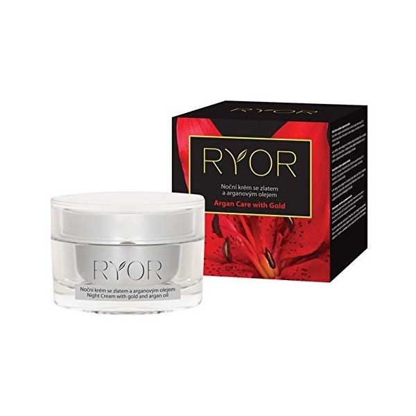 ryor Crème de nuit de luxe avec or et huile dargan 50 ml