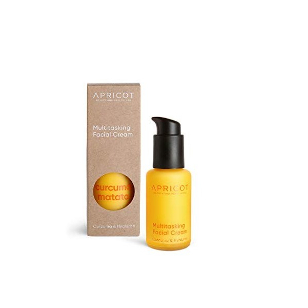 APRICOT Curcuma matata crème avec curcuma et hyaluron 50ml, soin de visage hydratant et lissant, multitasking Facial Cream