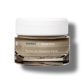 KORRES Black Pine 4D Bio-ShapeLift Crème de nuit repulpante pour peaux fermes, testée dermatologiquement, végétalien, 40 ml