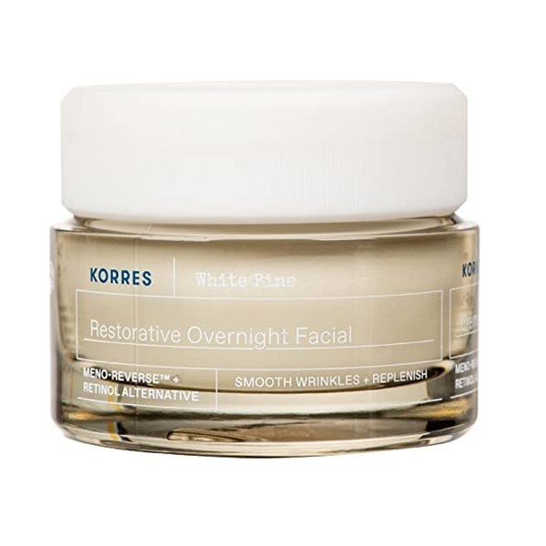 KORRES White Pine Meno Reverse Crème de nuit régénérante pour peaux matures après la ménopause, testée dermatologiquement, vé