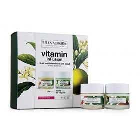 BELLA AURORA Pack Vitamin Infusion Dia pour peau sèche 50 ml + Vitamin Infusion Nuit 50 ml | Coffret cadeau | Anti-âge Vert