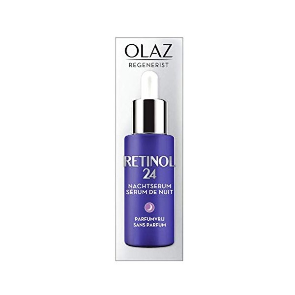 Olay Regenerist Sérum De Nuit Retinol24, Sans Parfum, Blanc, 40 ml