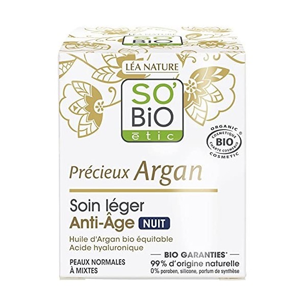 SO BIO - Soin Leger Nuit Anti-Age 50Ml - Lot De 2