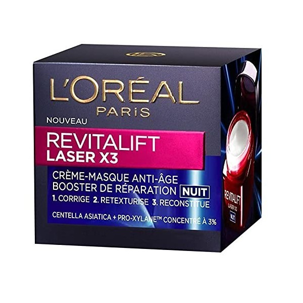 DERMO EXPERTISE - Dermo Revitalift Laser X3 Creme Anti Age Nuit 50Ml - le Lot De 2