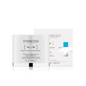 SYMBIOSIS LONDON Acide Hyaluronique + Beurre de Karité Traitement Régénérant Ultra-Riche de Nuit 50 ml