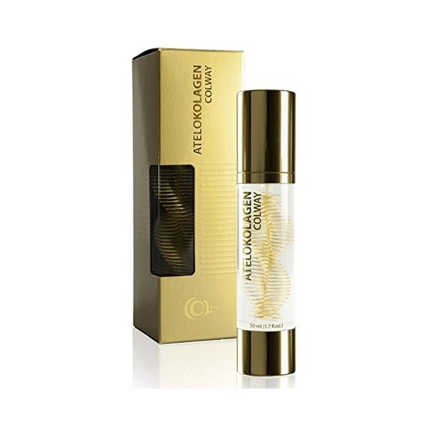 Colway ATELOCOLLAGENE Soins de Luxe de la peau BIO Rajeunissants Densité et élasticité avec Procollagen et Gold 50ml