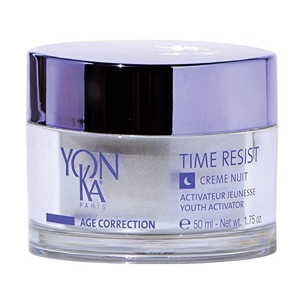 Yon-Ka Time Resist Nuit 50ml - Crème de Nuit Anti-Âge - Complexe Activateur de Jeunesse et Acide Hyaluronique - Réduit les ri