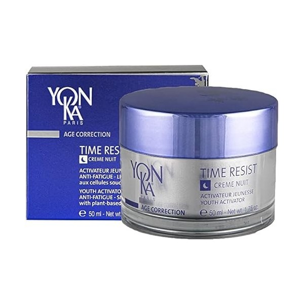 Yon-Ka Time Resist Nuit 50ml - Crème de Nuit Anti-Âge - Complexe Activateur de Jeunesse et Acide Hyaluronique - Réduit les ri