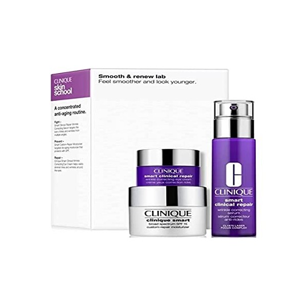 Clinique Clinical Repair Smart Set : sérum 30 ml, Smart SPF15 15 ml et crème pour les yeux 5 ml