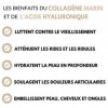 Collagène marin 1200 mg & Acide hyaluronique - 120 gélules | Hydrolysé | Type 1 | Avec vitamine C | Anti-âge | Beauté de la p