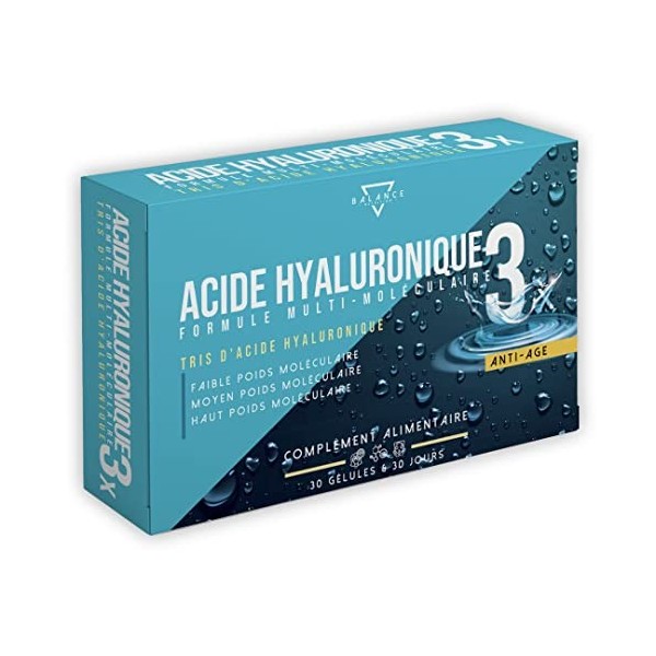 ACIDE HYALURONIQUE | Acide Hyaluronique Gelules | Formule multimoléculaire à haute dose avec acide hyaluronique de poids molé