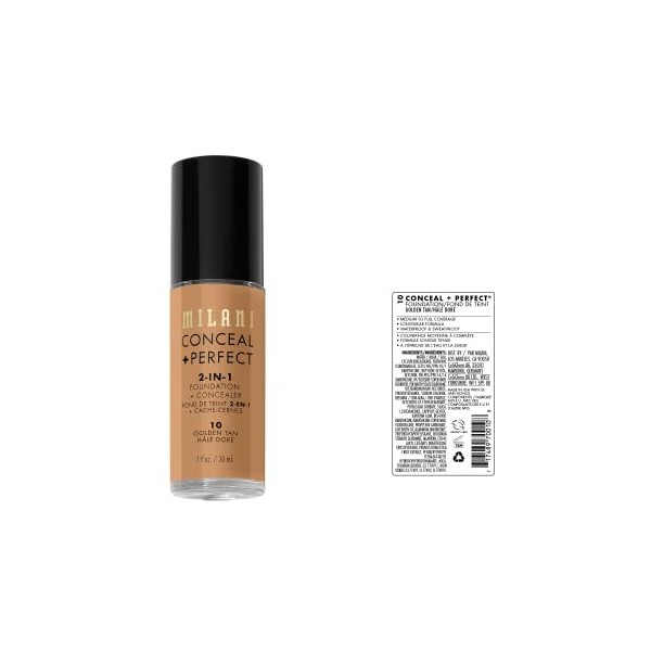 MILANI Conceal + Perfect 2-In-1 Foundation + Concealer - Golden Tan