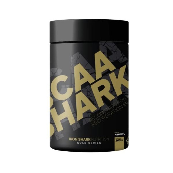 BCAA SHARK Ironshark Nutrition, Acides Aminés branchés, ratio 8:1:1, reconstruction et récupération musculaire, GOLD SERIES 