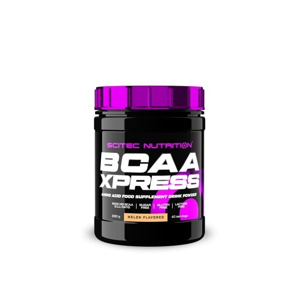 Scitec Nutrition BCAA Xpress, sans sucre, gluten et lactose, 5g de BCAA purs, récupération et croissance musculaire, ratio d