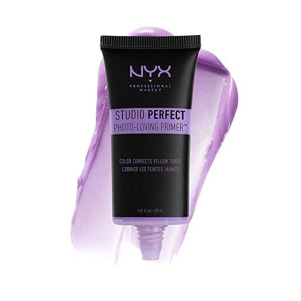 NYX Professional Makeup Base de teint Studio Perfect, Teint Uniformisé, Action Ciblée Pores et Ridules, Teinte : Lavender
