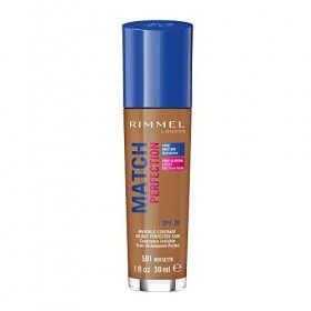 Rimmel London Match Perfection Foundation, SPF 20, 501 Noisette, 30 ml