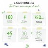 L-Carnitine - 180 capsules végétaliennes - Fortement dosé avec 3000 mg par portion journalière - Premium : 100% L-Carnitine T