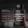 L Arginine Citrulline 1500 mg | L Arginine 1000 mg et L Citrulline 500 mg | 120 Gélules | Complexe de supplément dacides ami