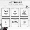 L-Citrulline 360 gélules - Extra fortement dosé avec 1100 mg par gélule - 6600 mg par portion - L-Citrulline DL-Malate 2:1 is