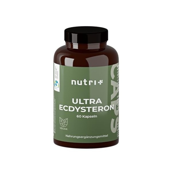 Beta Ecdysterone Supplément hautement dosées + vegan - 540 mg par capsule - 90% beta-ecdysterone + L-Leucine - extrait de Ste