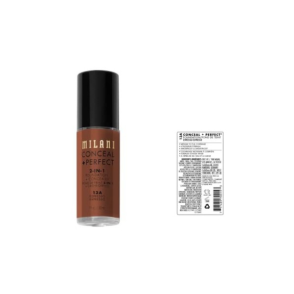 MILANI Conceal + Perfect 2-In-1 Foundation + Concealer - Espresso