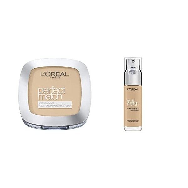 LOr?al Paris Perfect Match Compact Powder N4 Beige & LOréal Paris Teint Perfect Match, deckendes Make Up - Fusion Parfaite F...